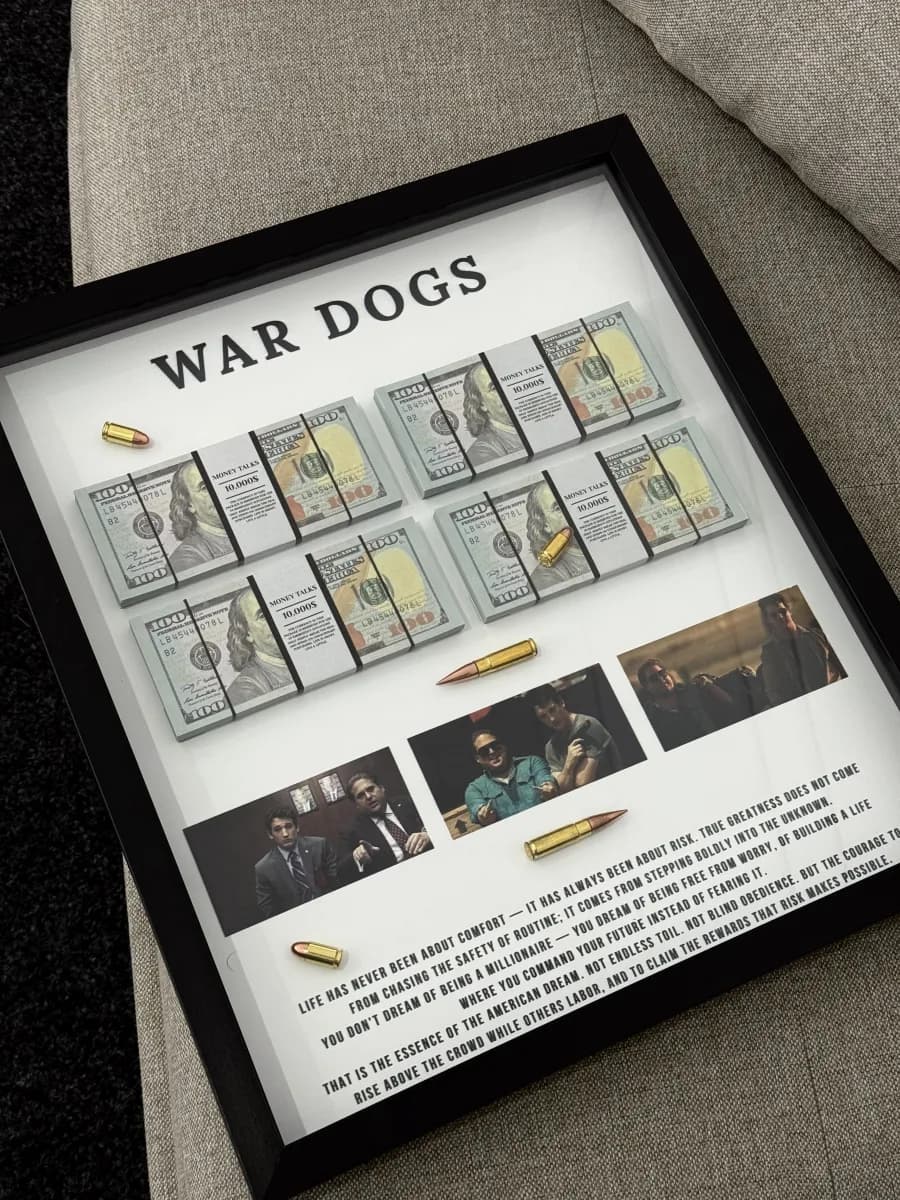 War Dogs Frame — handmade in Tbilisi by Money Talks