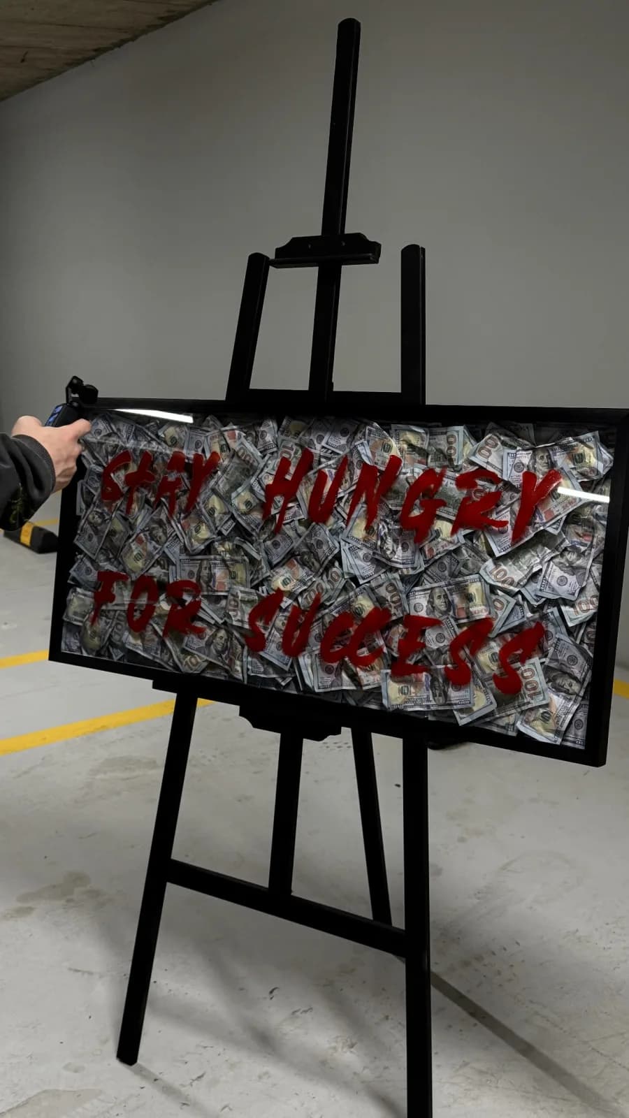 Eat Hunger Success Canvas — handmade in Tbilisi by Money Talks