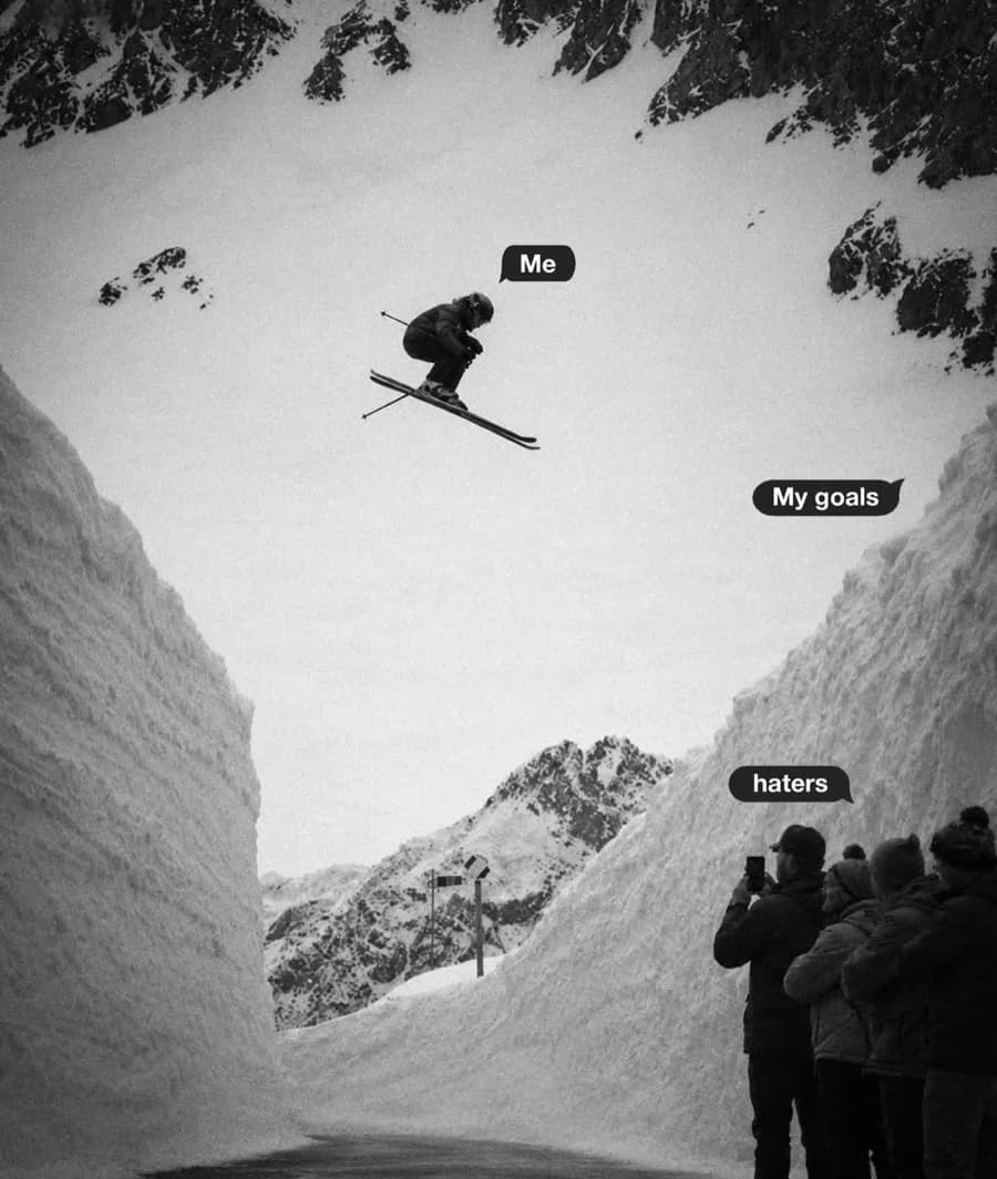Skier Goals Canvas — handmade in Tbilisi by Money Talks